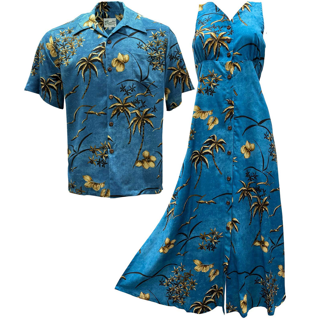 Retro Oasis Palms Hawaiian Shirts